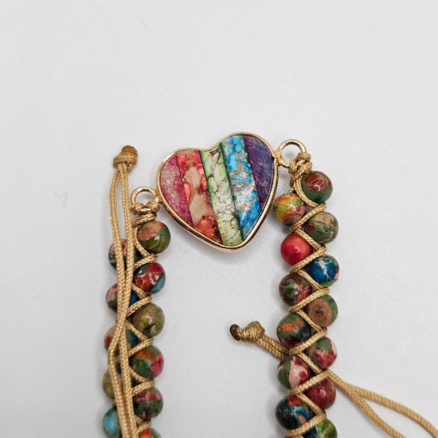 Jasper Heart Bracelet